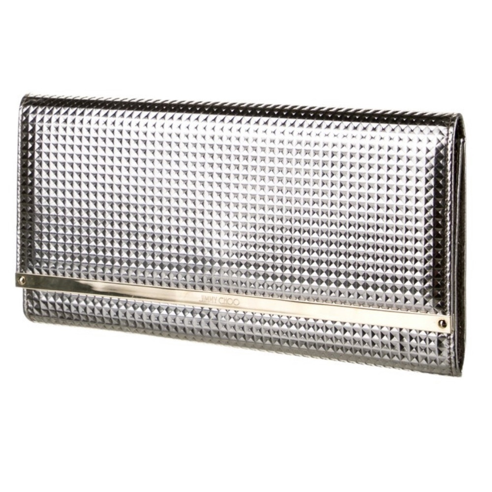 Jimmy Choo Patent Leather Metallic Margot Clutch